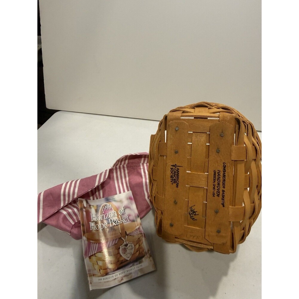 Longsberger 1999 Horizon Of Hope Basket With Fabric Liner